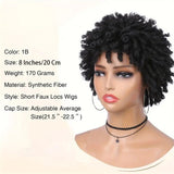 Women's Wigs Puffy Short Dreadlock Synthetic Wig