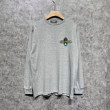 Amiri long sleeve shirts gray wolf cross print