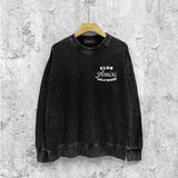 Amiri washed sweatshirt hollywood club printing washed and distressed