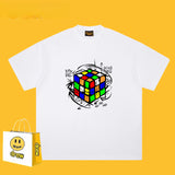 Drew T Shirts Short Sleeve Cube Graffiti Printing