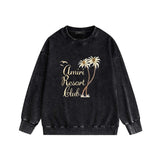 Amiri washed sweatshirt coconut tree bird print washed and old