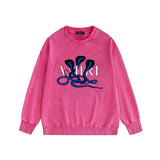 Amiri washed sweatshirt new font cobra print washed old