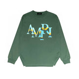Amiri long sleeve shirts gradient overlapping letterprinting