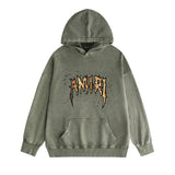 Amiri washed hoodie splashed paint skeleton washed distressed printing