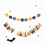 Halloween flag hanging ornaments Non-woven Fabric Letter Halloween Banner – Party & Bar Decoration