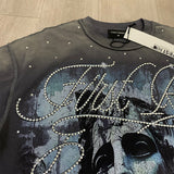 First Row T Shirts LOST UTOPIA UNEARTH CROPPED TEE White Ink Direct Injection Breathable Hot Drill