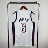 NBA Jerseys 24 Olympics, Team USA, White 6, James