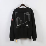 C.e sweatshirt spring and autumn c.e tokyo starry sky night view round neck pullover sweatshirt