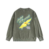 Amiri washed sweatshirt star point wings printing washed and distressed
