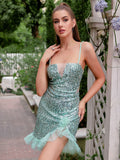 Women Dresses Fashionable Sequins Temperament Banquet Gown (Hwfs0410)