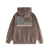 Amiri washed hoodie tv channel washed and distressed printing