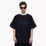 Drew T Shirts Cotton Hello Printed Loose