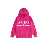 Amiri washed hoodie letter horizontal bar printing