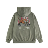 Amiri washed hoodie letter tiger washed distressed printing
