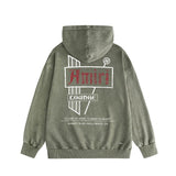 Amiri washed hoodie letter sign distressed printing
