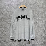 Amiri long sleeve shirts letter cross printing