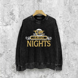 Amiri washed sweatshirt earth letterprinting washed and distressed