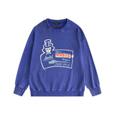 Amiri washed sweatshirt top hat magician printing washed and distressed