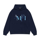 Amiri hoodie cashew flower overlapping letter print
