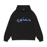 Amiri hoodie blue art word printing