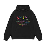 Amiri hoodie watercolor cartoon letterprinting
