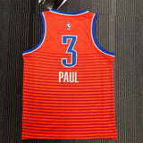 NBA Jerseys 21 Thunder, Flyers, Orange No. 3, Paul