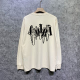 Amiri long sleeve shirts chain letter printing