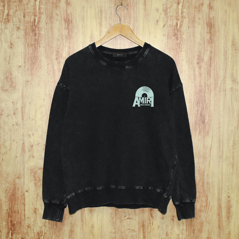 Amiri washed sweatshirt large radar printing washed and distressed