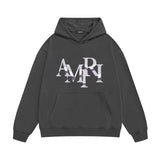 Amiri hoodie metallic glossy letter print