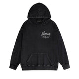 Amiri washed hoodie letter-filled printing distressed printing