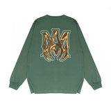 Amiri long sleeve shirts splash paint skeleton printing