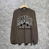 Amiri long sleeve shirts stroke five-pointed star printing
