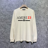 Amiri long sleeve shirts red font printing