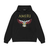 Amiri hoodie five-pointed star flying eagle print
