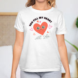 Valentine's Day T-Shirts Couple Love Print Sweet Style