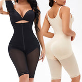 Sling Lengthened One-Piece Belly Contracting Hip Lifting Large Size Breasted Zipper Corset