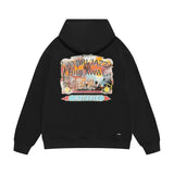 Amiri hoodie lake view oil painting printing
