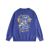 Amiri washed sweatshirt hollywood golden dragon printing washed and distressed
