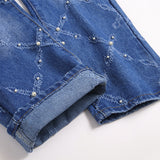 Mens Fashion Jeans Chain embroidery S8261#