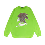Amiri long sleeve shirts brown eagle printing