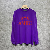 Amiri long sleeve shirts red five-pointed star printing