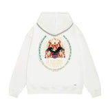 Amiri hoodie oil painting flying eagle printing