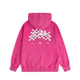 Amiri washed hoodie skeleton letter washed distressed printing