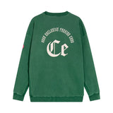 C.e sweatshirt spring & fall c.e printing light-change batik round neck pullover sweatshirt one piece wholesale