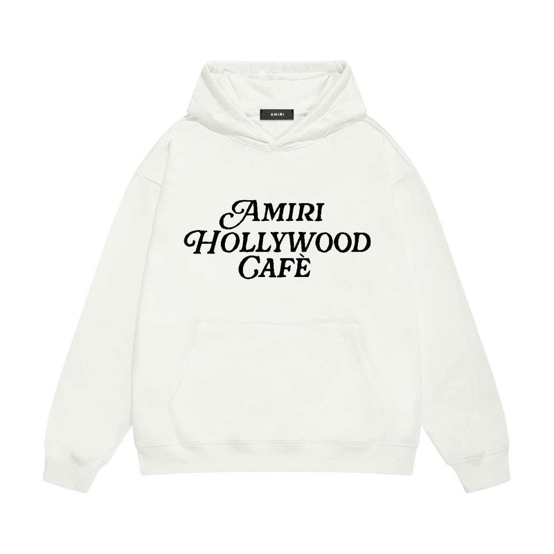 Amiri hoodie hollywood font printing