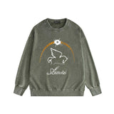 Amiri washed sweatshirt night sky pegasus printing washed and distressed