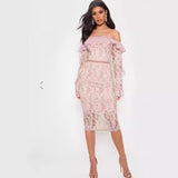 Women's Party Dress Socialite Elegant Lace Evening Dress (Ss0416)