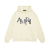 Amiri hoodie gray gradient letterprinting