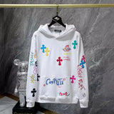 Chh Chrome Hearts Hoodie Color Sanskrit Hand Painted Graffiti Hooded Sweater