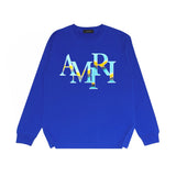 Amiri long sleeve shirts gradient overlapping letterprinting